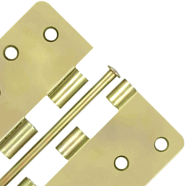 4 Inch x 4 Inch Steel Hinge (1/4 Radius Corner, Zinc Dichromate Finish) DELTANA