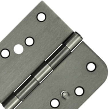 4 Inch x 4 Inch Steel Hinge (5/8 Radius x Square Corner, Antique Nickel Finish) DELTANA