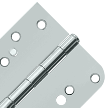 4 Inch x 4 Inch Steel Hinge (5/8 Radius x Square Corner, Chrome Finish) DELTANA