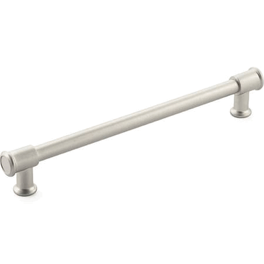 9 1/4 Inch (8 Inch c-c) Steamworks Cabinet Pull (Brushed Nickel Finish) SCHAUB