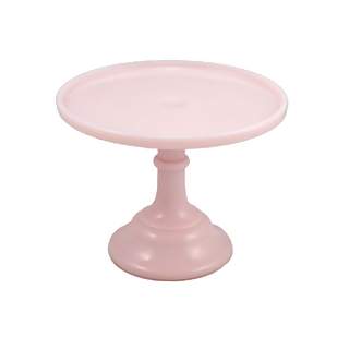 9 Inch Cake Plate (Crown Tuscan Pink Glass) COPPER MOUNTAIN HARDWARE