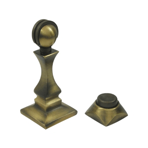 Baseboard/Floor Magnetic Door Hold / Door Stop (Antique Brass Finish) DELTANA