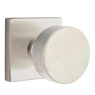 Emtek 510ROU Round Passage Door Knob Set from the Brass Modern Collection Flat Black Knobset Passage EMTEK