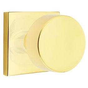 Emtek 510ROU Round Passage Door Knob Set from the Brass Modern Collection Flat Black Knobset Passage EMTEK