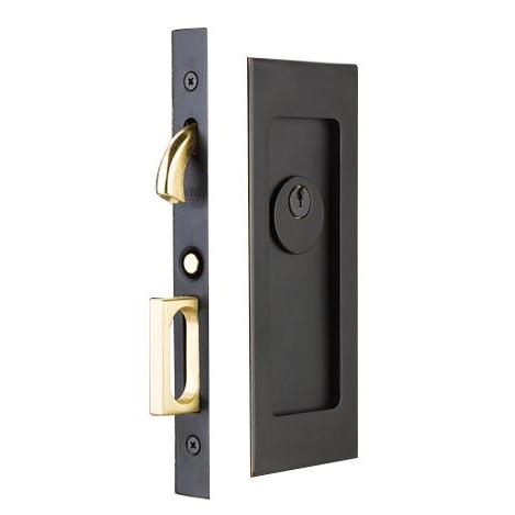 Emtek Brass Pocket Door Mortise Modern Rectangular (Several Finishes Available) EMTEK