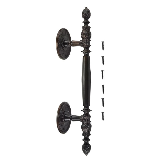 13 Inch Large Solid Brass Heavy Duty Door Pull (Black Bronze Finish) COPPER MOUNTAIN HARDWARE