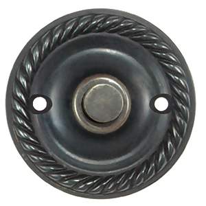 2 1/3 Inch Diameter Solid Brass Doorbell Button (Oil Rubbed Bronze) DELTANA