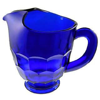 54 Ounce Cobalt Blue Glass Pitcher - Georgia Pattern COPPER MOUNTAIN HARDWARE