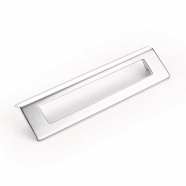7 Inch (6.25 Inch c-c) Finestrino Angled Rectangle Pull (Matte Chrome Finish) SCHAUB